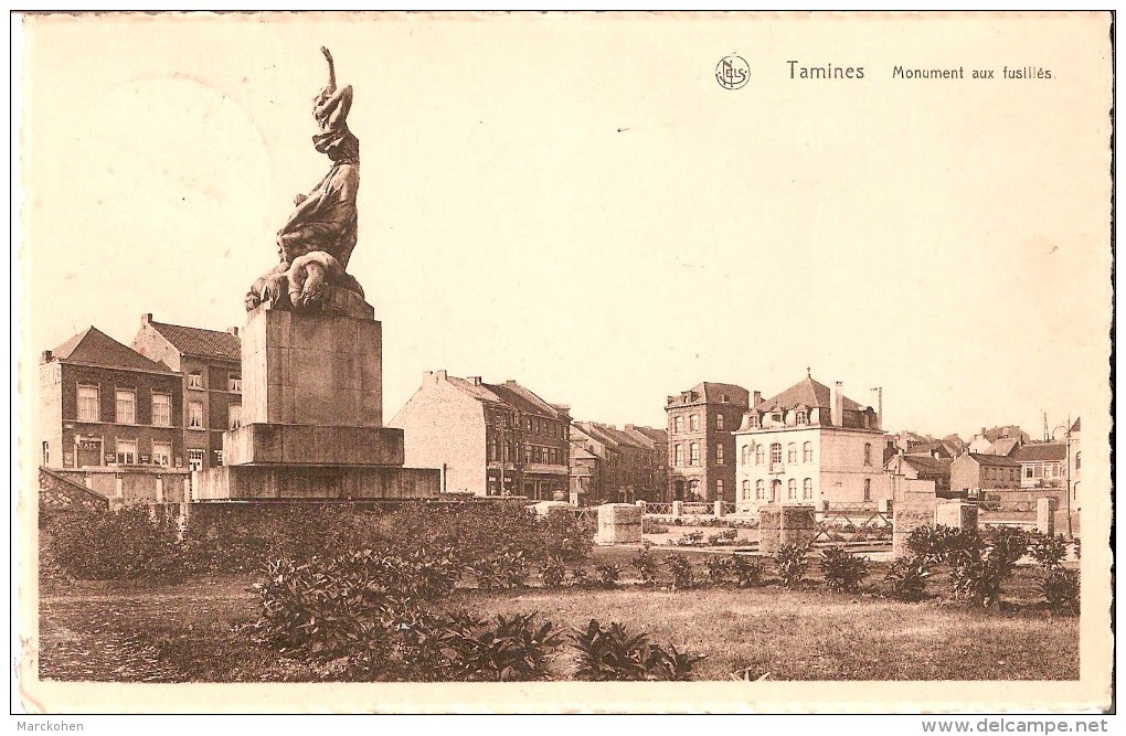 SAMBREVILLE - TAMINES (5060) : MONUMENT AUX FUSILLES, PLACE DES MARTYRS. CPSM. - Sambreville