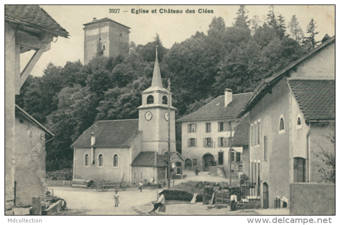 CH LES CLEES / Eglise Et Château Des Clées / - Les Clées