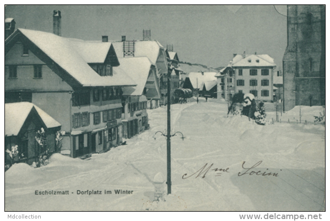 CH ESCHOLZMATT / Dorfplatz Im Winter / - Escholzmatt