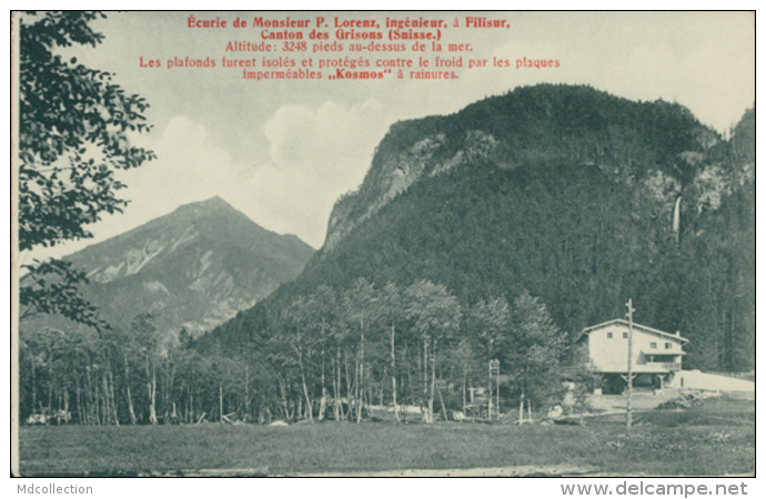 CH FILISUR / Ecurie De Monsieur P. Lorenz, Ingénieur à Filisur / - Filisur