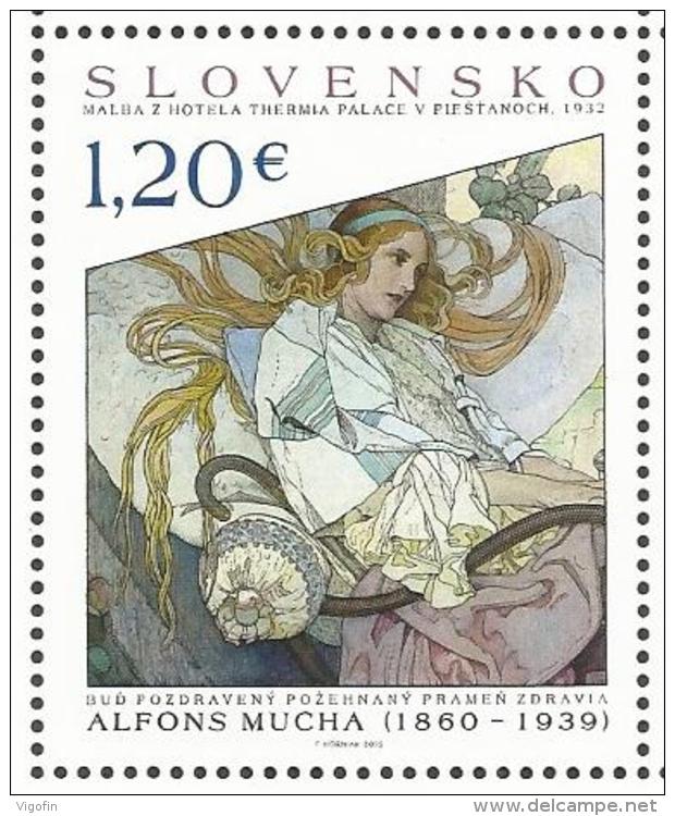 SK 2015-776 Alfonso Mucha, SLOVAKIA, 1 X 1v, MNH - Ungebraucht
