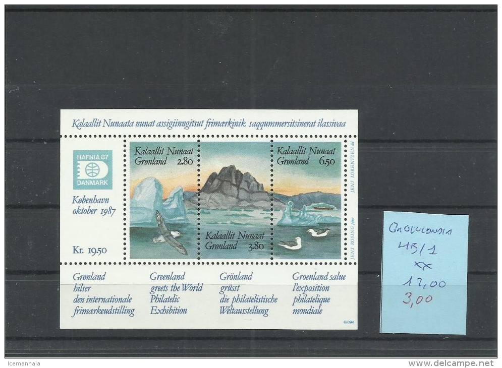 GROENLANDIA H/B 1  MNH  ** - Blocks & Sheetlets