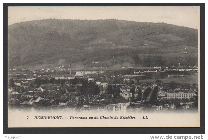 DF / 88 VOSGES / REMIREMONT / PANORAMA DE LA VILLE ET DES USINES VU DU CHEMIN DU BELVÉDÈRE - Remiremont