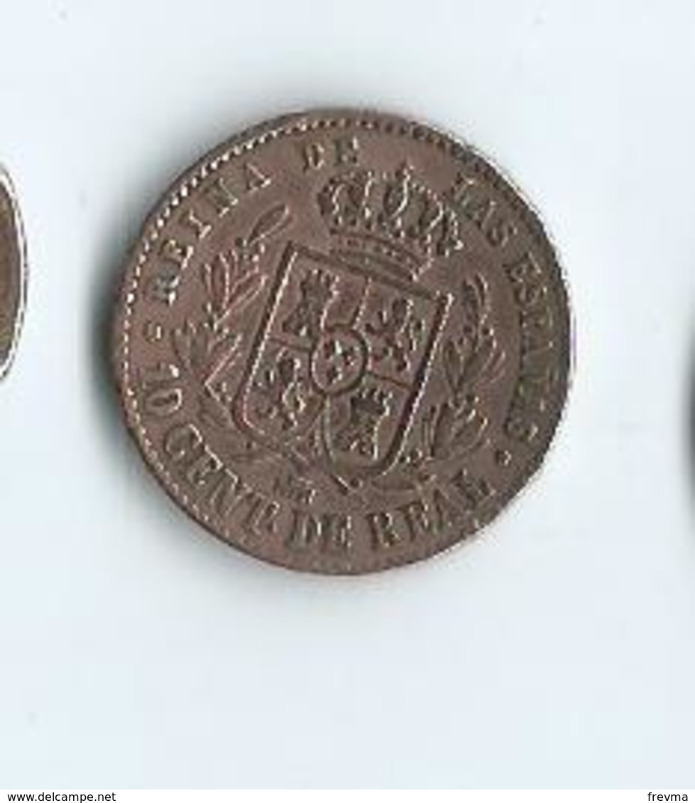 10 Cent De Real 1856 Segovia ISABEL II - Monnaies Provinciales