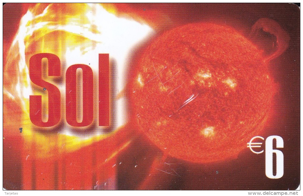 TARJETA DEL ESPAÑA DE EL SOL DE 6 EUROS - Astronomie