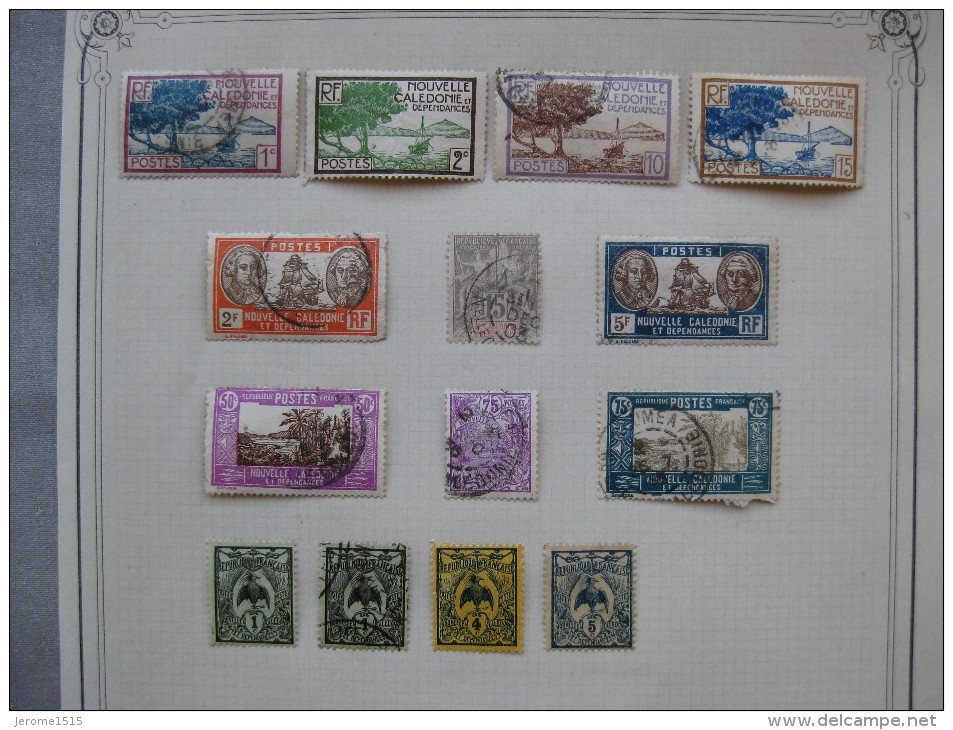 Timbres Nouvelle-Calédonie 1909 - 1939 YT N° 61, 88, 90, 114, 139, 140, 143, 144, 150, 152, 157 ...  & - Usados