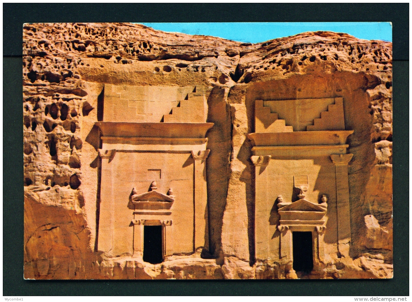 SAUDI ARABIA  -  Madain Saleh  Nabataean Tombs  Used Postcard As Scans - Saudi Arabia