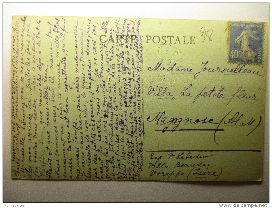 Carte Postale Voreppe Saint Nizier Et Les Banettes (oblitérée 1930 Timbre 40 Centimes ) - Voreppe