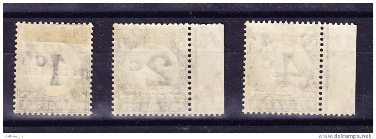 British Honduras 1c 2c Und 4c Postage Due's */** Portomarken Mit Rotem Aufdruck "Specimen" - British Honduras (...-1970)