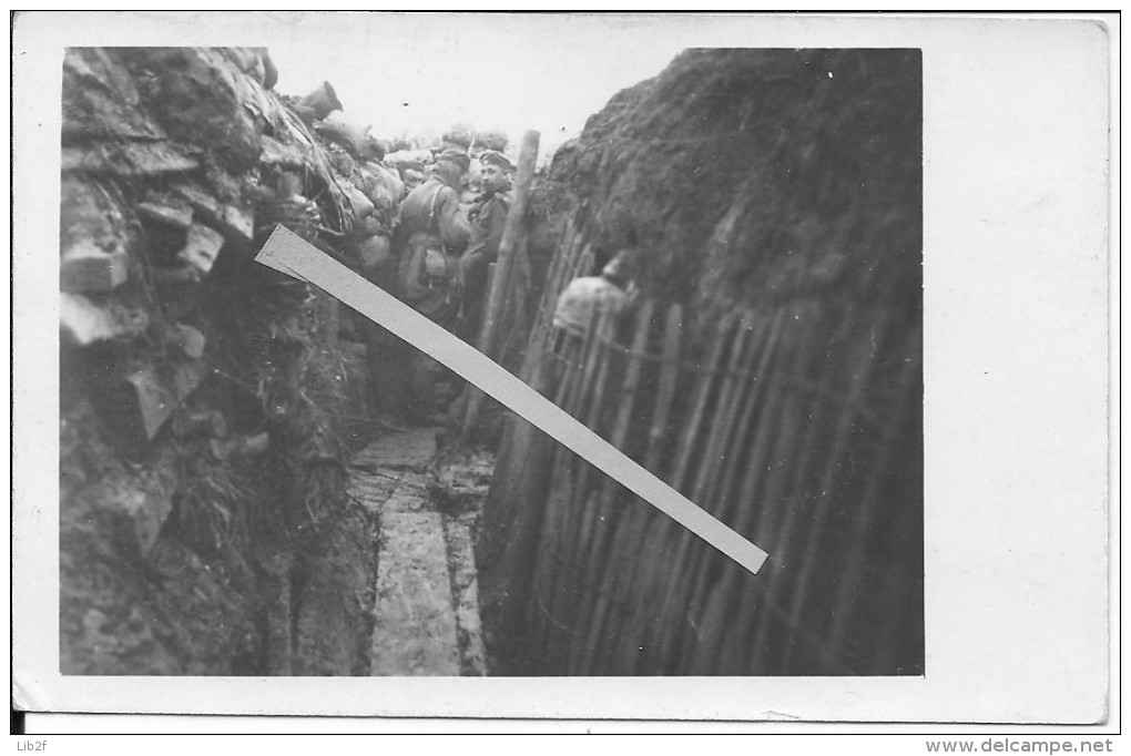 Soldats Allemands Dans La Tranchée Hiver 1914-1915 1 Carte Photo 14-18 1914-1918 Ww1 Wk1 - War, Military