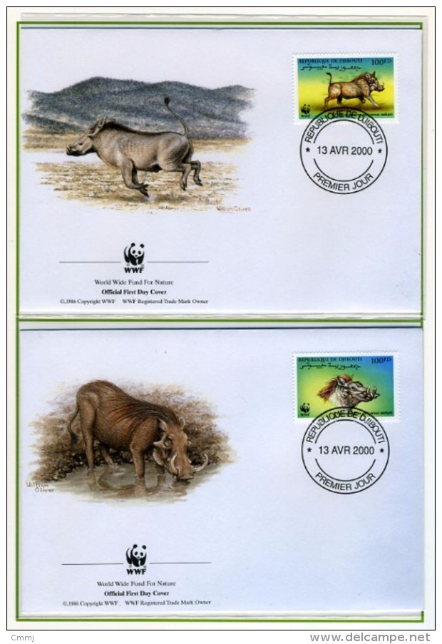 2000 - GIBUTI - REP. DJIBOUTI -  Mi. Nr. 678/681 - OFFICIAL FDC - (CAT 2016 WWF) - Gibuti (1977-...)