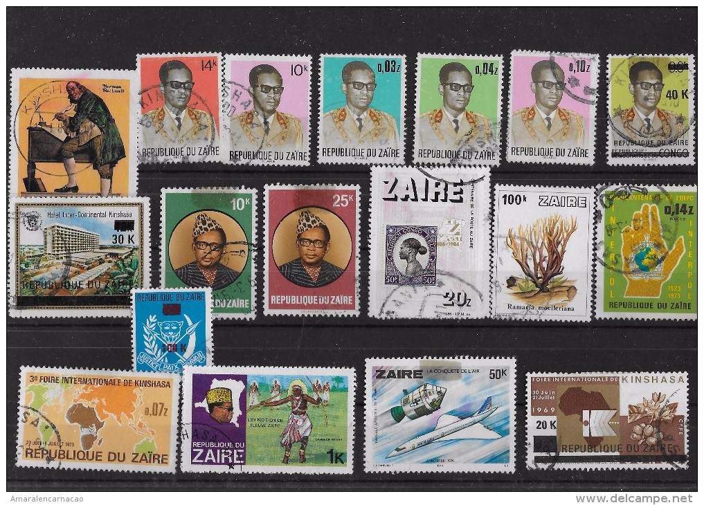 TIMBRES - STAMPS - RÉPUBLIQUE  DU CONGO - LOTE DE 18 TIMBRES DIVERS OBLITÉRÉS - Oblitérés