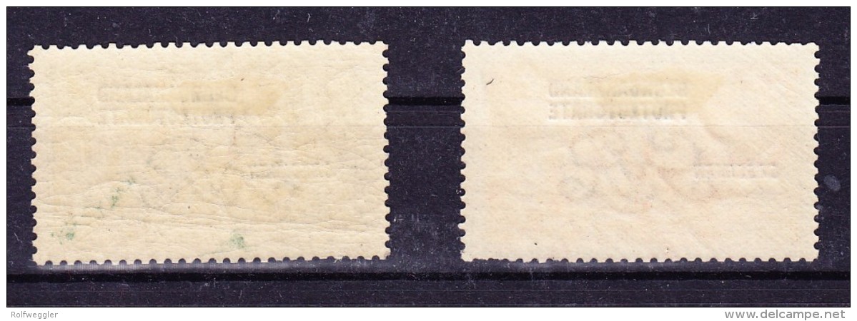 Bechuanaland 1914 SG 83*/84s* 2.6 Und 5 Shilling Aufdruck Specimen - 1885-1964 Protectorat Du Bechuanaland