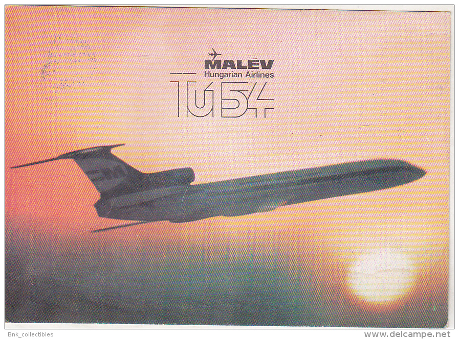 Hungary Old Uncirculated Postcard  -  Aviation - Malev - Tu-154 - 1946-....: Moderne