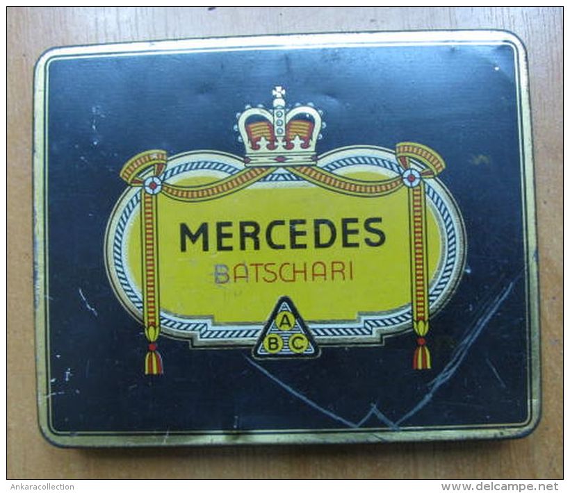 AC - MERCEDES BATSCHARI #1   50 CIGARETTES EMPTY TIN BOX - Empty Tobacco Boxes