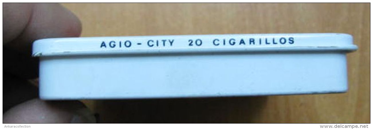 AC - AGIO CITY 20 CIGARS EMPTY TIN BOX - Schnupftabakdosen (leer)