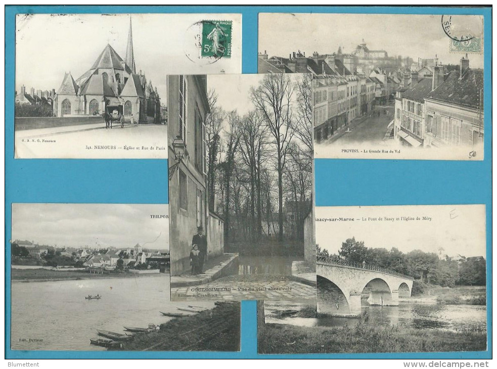 LOT 20 CPA CPSM - SEINE ET MARNE 77 - 5 - 99 Cartes