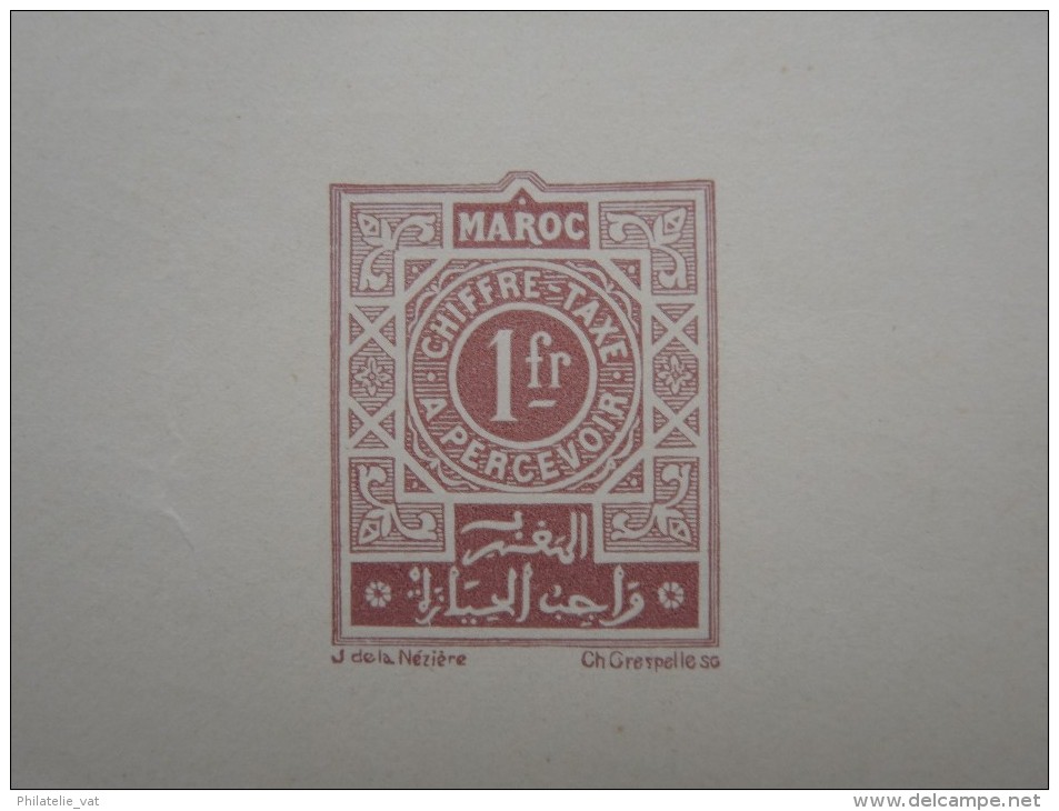 MAROC – Epreuve Avant Indépendance – Détaillons Collection – A Voir – Lot N° 12743 - Otros & Sin Clasificación