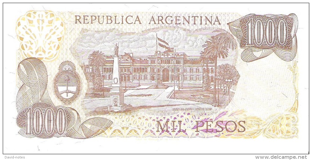 Argentina - Pick 304d - 1000 Pesos 1976 -1983 - Unc - Argentina