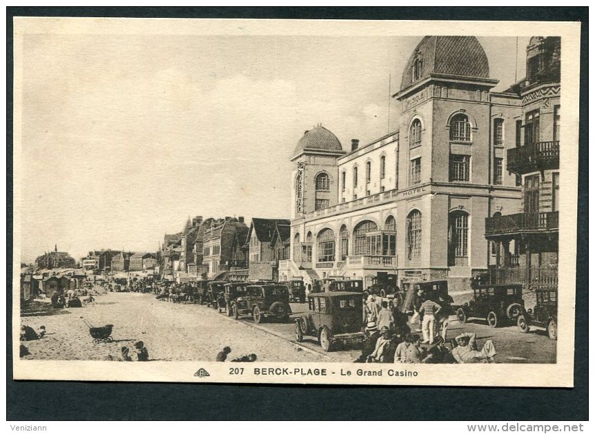 CPA - BERCK PLAGE - Le Grand Casino, Animé - Automobiles - Berck