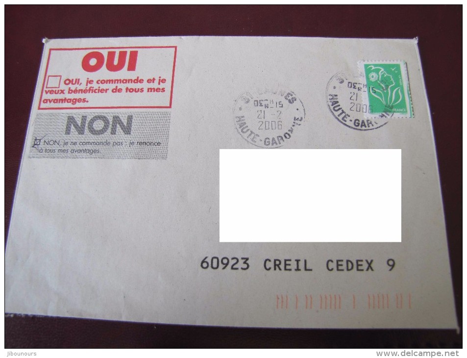 Variété Tvp Vert Marianne De Lamouche  Griffe Oblitéré Sur Lettre - Storia Postale