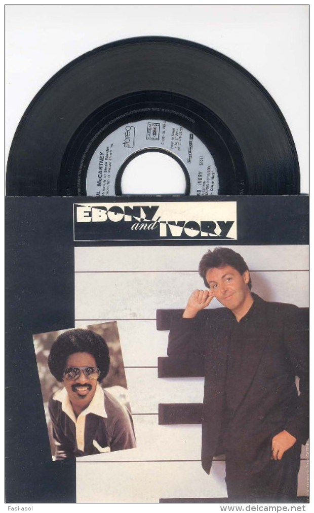 SP 45tours : PAUL McCARTNEY & STEVIE WONDER : Ebony And Ivory (1982) - Soul - R&B