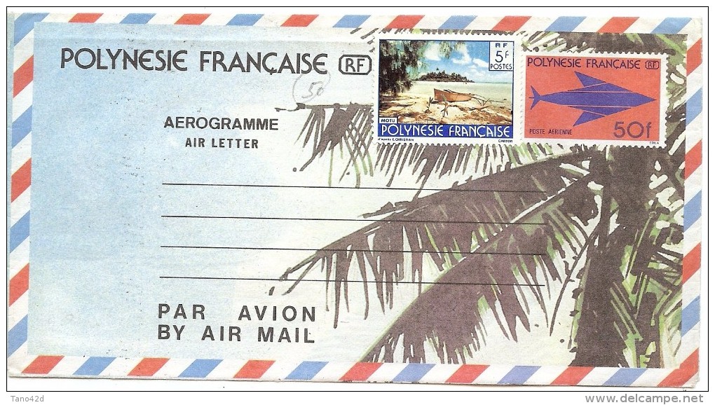 LPP13 - POLYNESIE AEROGRAMME 50f + COMPL.T TPM 5f NEUF - Interi Postali