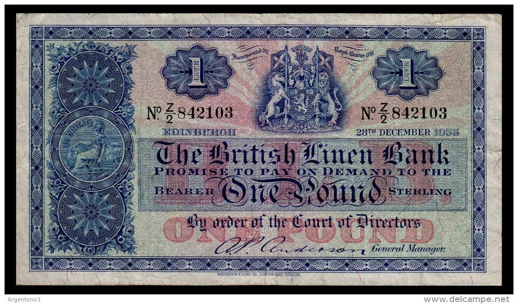 Scotland 1 Pound 1955 P.157d F - 1 Pound