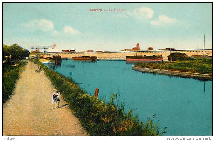 - Pas De Calais - Ref-A691 - Beuvry - Le Rivage - Petit Plan Pencihes - Peniche - Carte Bon Etat - - Beuvry