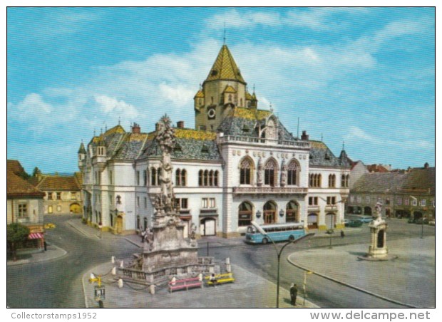 40402- KORNEUBURG- THE TOWN HALL, MONUMENTS, SQUARE, BUSS, CAR - Korneuburg