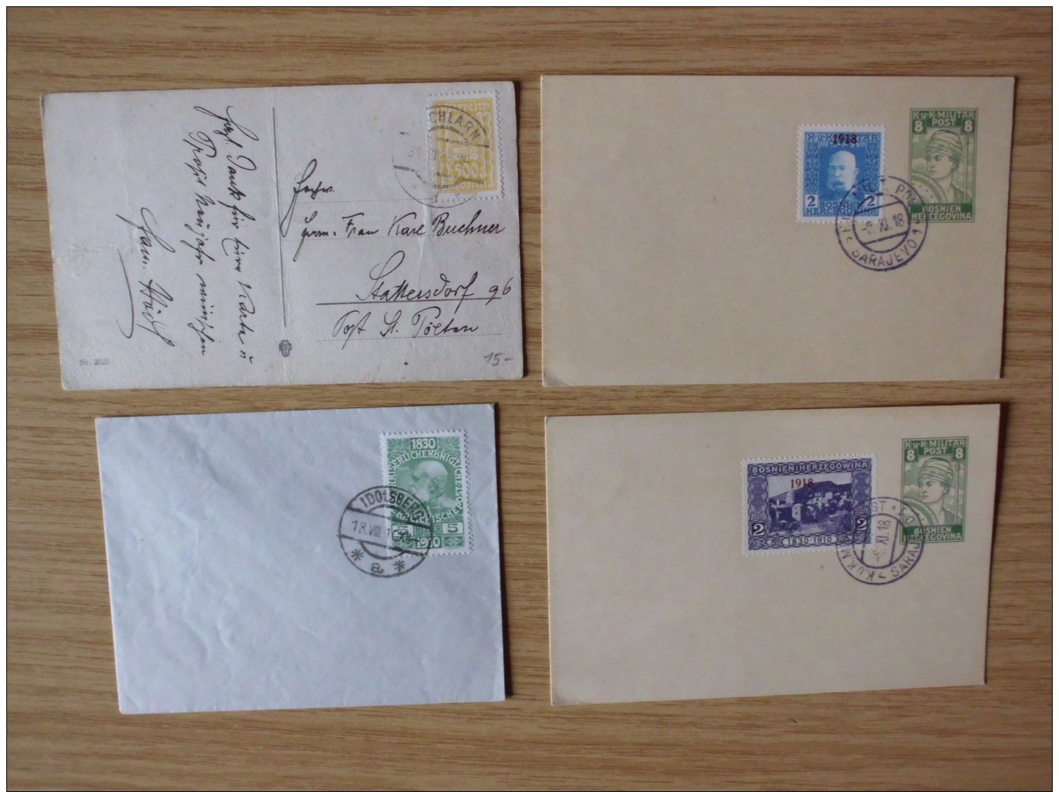 Bis 1920, SAMMLUNG BELEGE BUDAPEST, WIEN, KuK MILITÄRPOST, SARAJEVO, IDOLSBERG, TRIEST, STANISLANOW, LINZ - Storia Postale