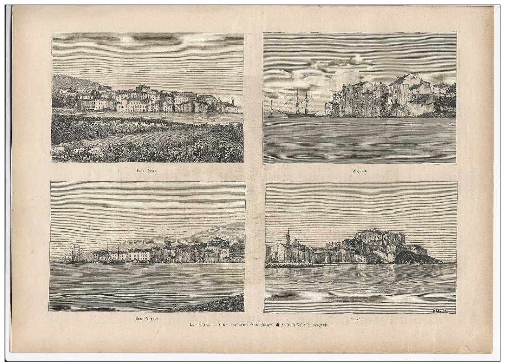 1882 Mag CORSICA CORSE Calvi Algajola Algaghjola Isola Rossa L'Île-Rousse And San Fiorenzo Saint-Florent + Article - Vor 1900