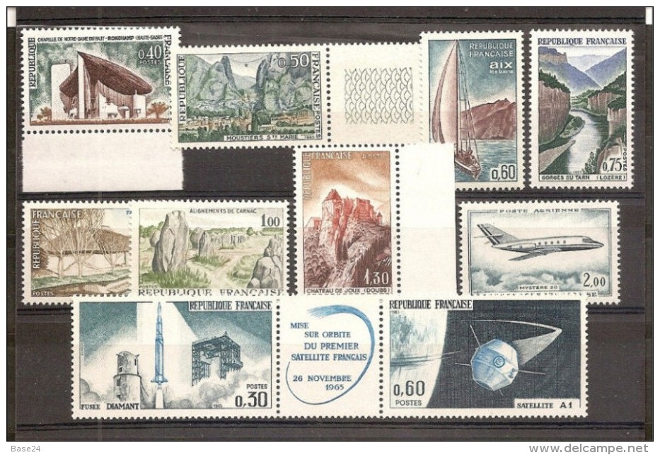 1965 Francia France ANNATA  ANNÉE YEAR Di 34v. (1435/1467, A.42) MNH** - 1960-1969