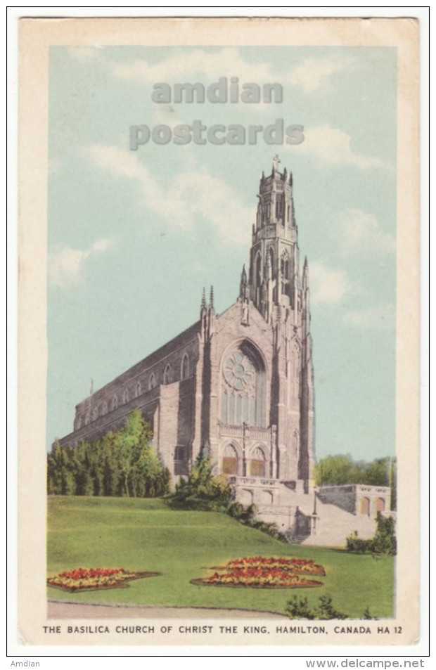 CANADA - HAMILTON ONTARIO - BASILICA CHURCH OF CHRIST THE KING - Antique C1920s Unused Vintage Postcard  [6076] - Hamilton