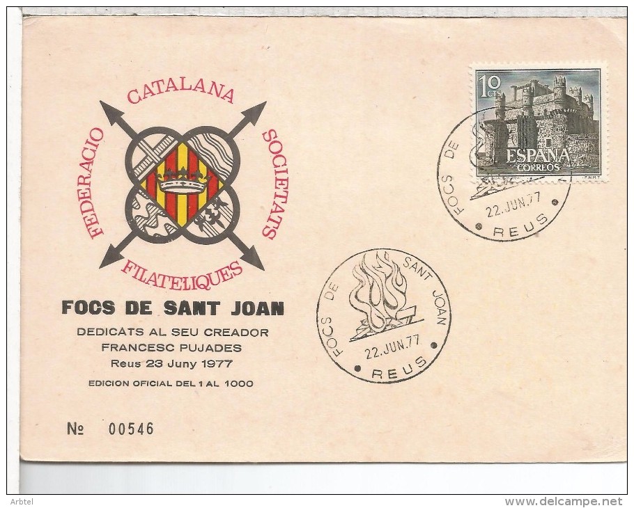 REUS TARRAGONA MAT 1977 FOCS DE SANT JOAN - Otros & Sin Clasificación