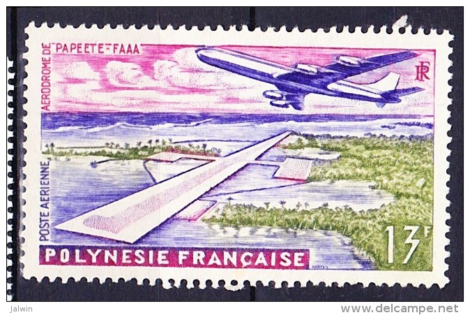 POLYNESIE FRANCAISE POSTE AERIENNE 1960 YT N° PA 5 Obl. - Used Stamps