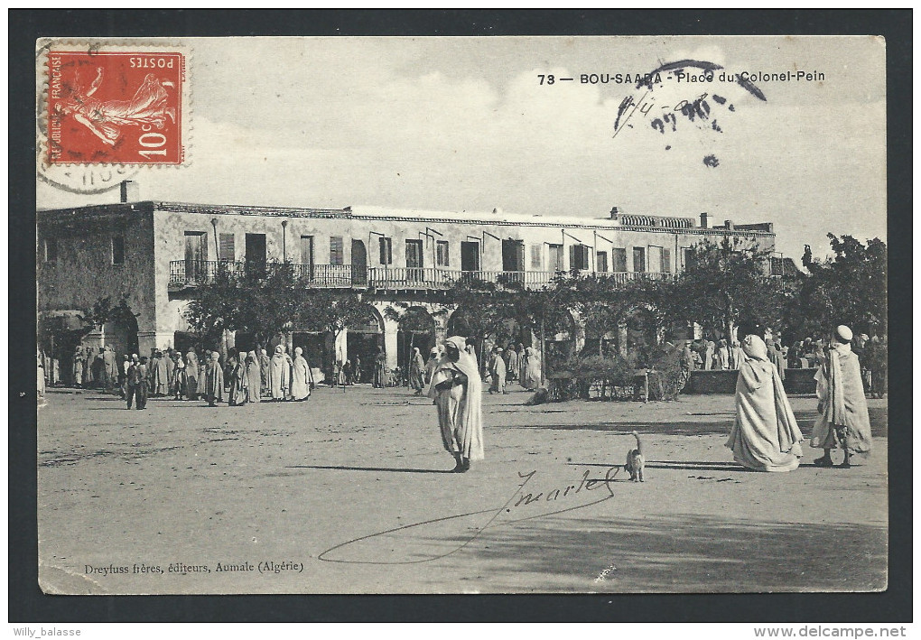 CPA - Afrique - Algérie - BOU SAADA - Place Du Colonel - Pein  // - M'Sila