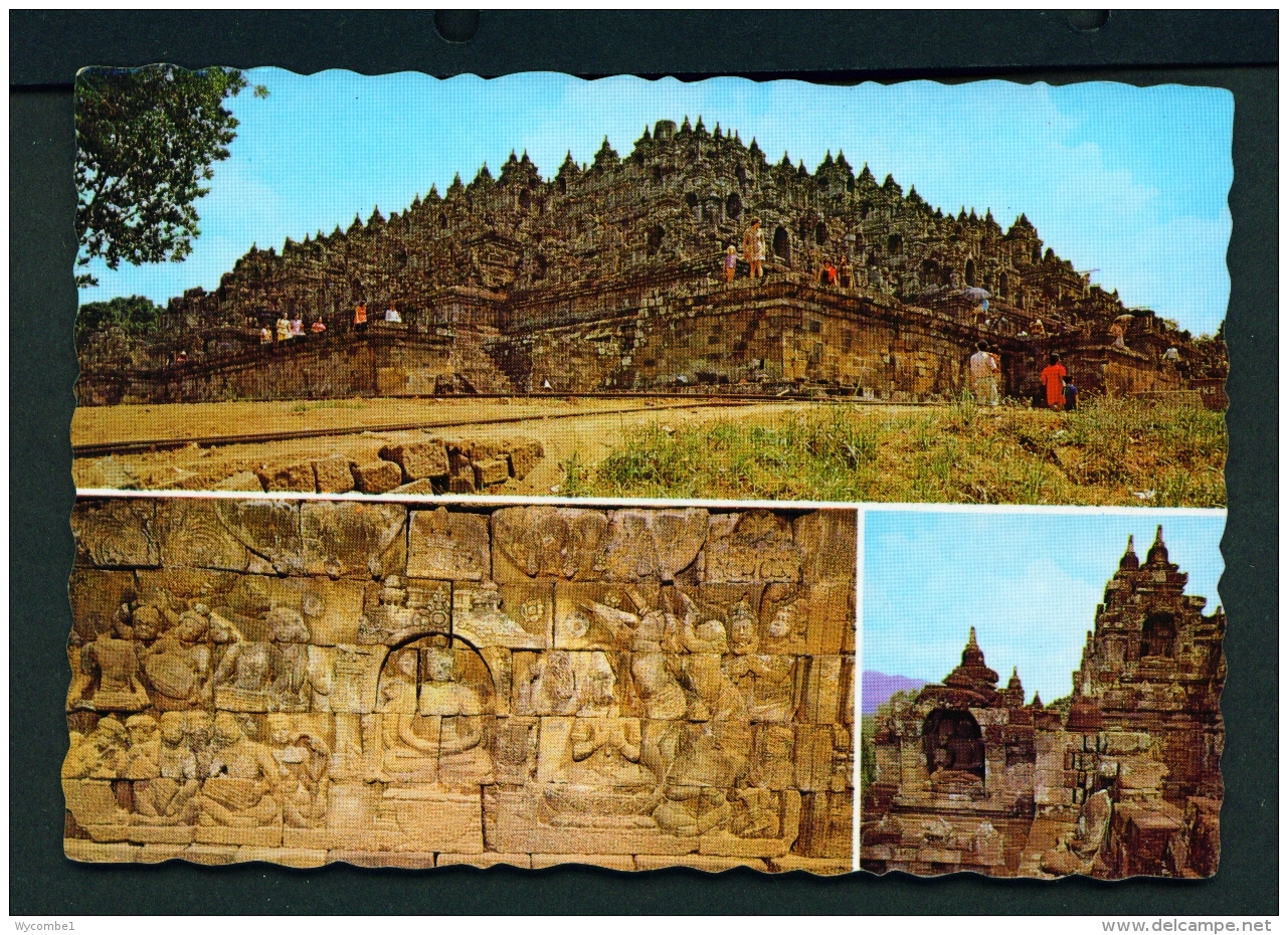 INDONESIA  -  Java  Borobudur Temple  Multi View  Unused Postcard - Indonesia