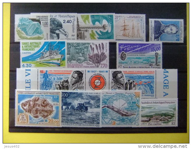 TAAF1996 AÑO COMPLETO TAAF ANNEE COMPLETE Yvert Nº 203 / 212 A ** + PA 137 / 140 ** MNH Voir Les Photos Ver Fotos - Full Years