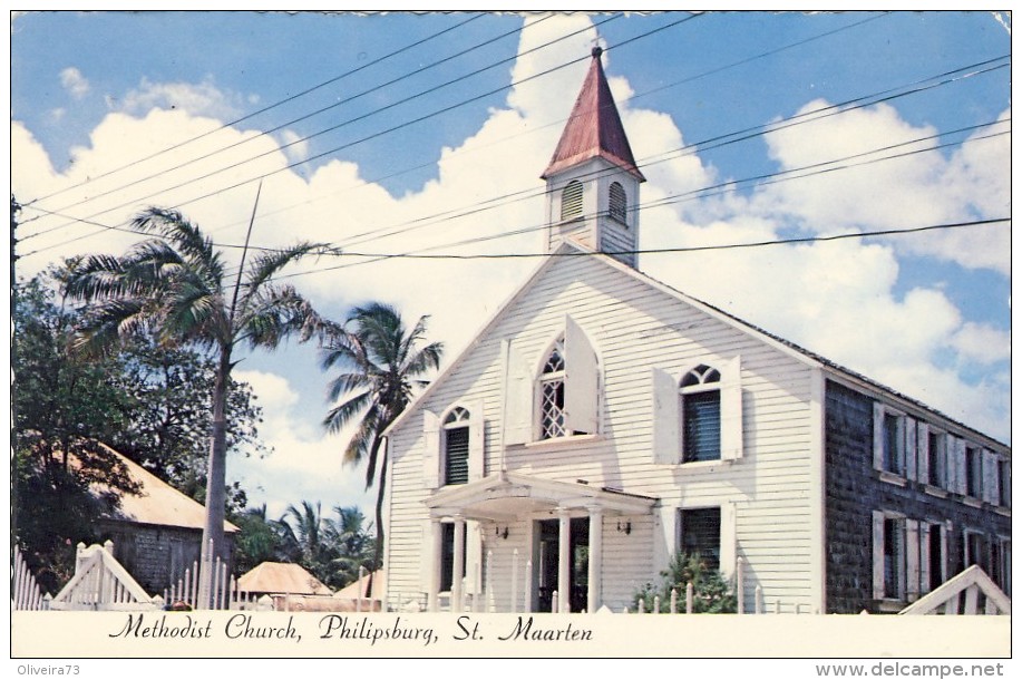 ST. MAARTEN, WEST INDIES, Methodist Chuch, Philipsburg, St. Maarten, 2 Scans - Saint-Martin