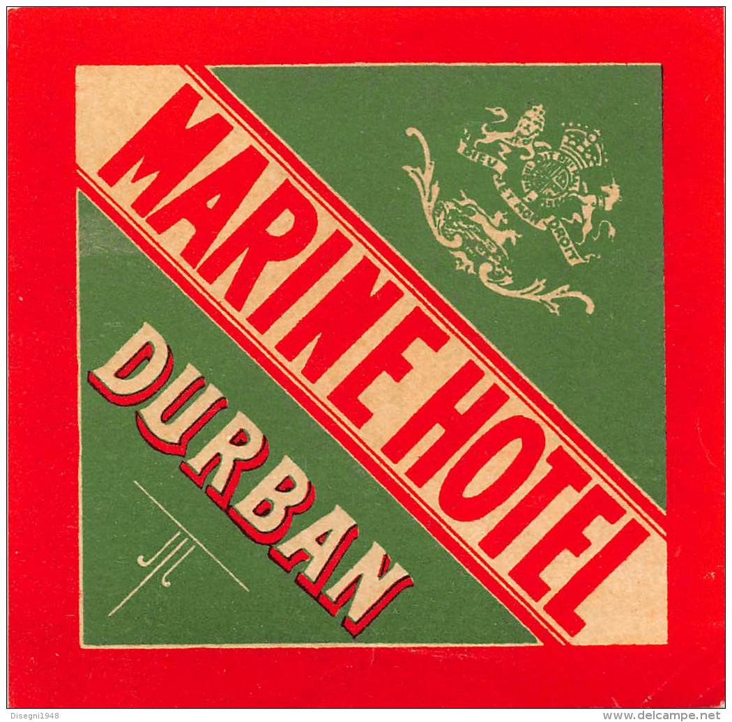 05170 "DURBAN - REPUBBLICA SUDAFRICANA - MARINE HOTEL" ETICHETTA ORIGINALE - Etiquettes D'hotels
