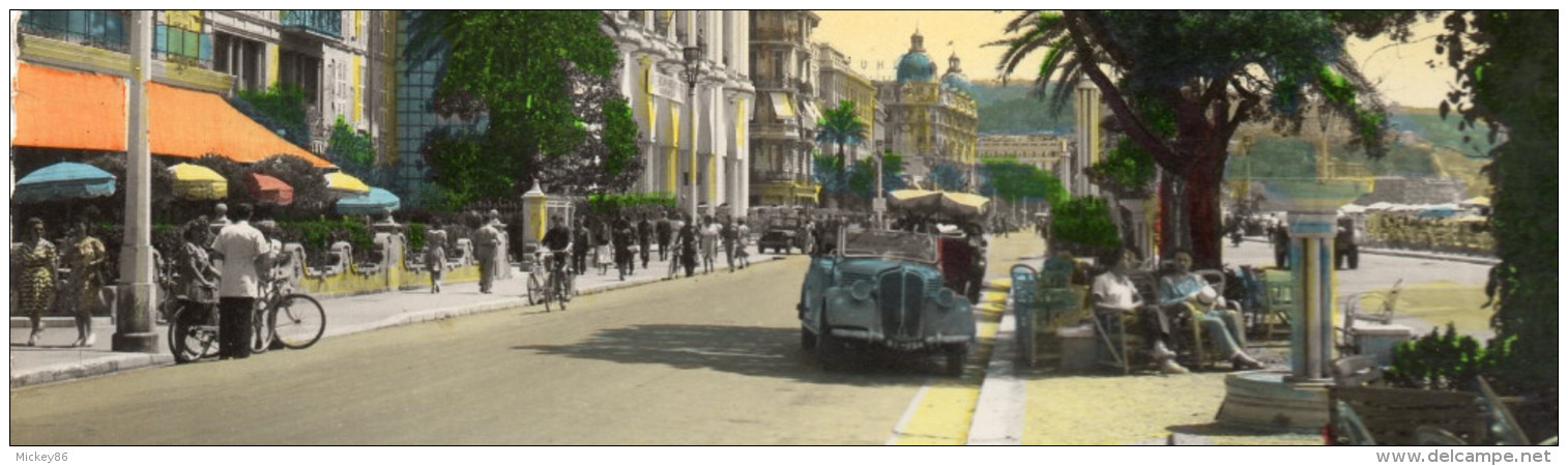 NICE-Promenade Des Anglais-Palais Méditerrannée(animée,belle Voiture,vélos)Superbe Cachet St JEAN CAP FERRAT-06-M Gandon - Stadsverkeer - Auto, Bus En Tram