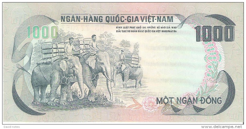 South Vietnam - Pick 34 - 1000 Dong 1972 - AUnc - Vietnam