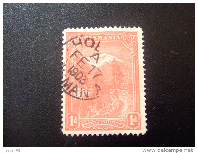 TASMANIA TASMANIE 1902 -1903 MONT WELLIINGTON Yvert N&ordm; 70 &ordm; FU - Used Stamps