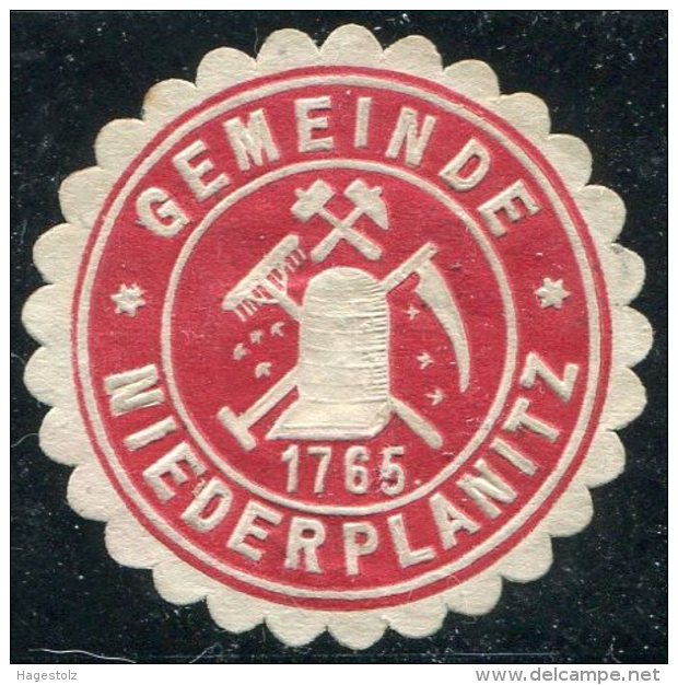 Germany Deutschland Niederplanitz Wappen Siegelmarke Seal Vignette BEE Bees Beehive Biene Bienenstock Abeille Ruche - Abeilles