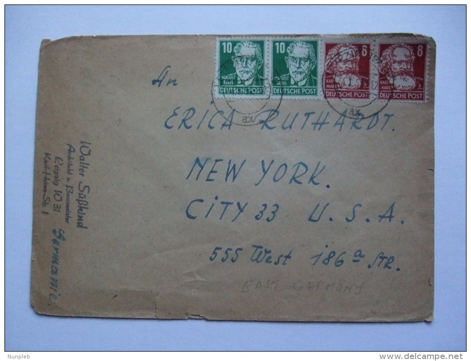 GERMANY ALLIED OCCUPATION COVER TO NEW YORK - Sonstige & Ohne Zuordnung