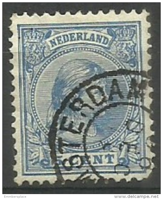 Netherlands - 1891 Queen Wilhelmina 5c Used  Sc 41 - Gebruikt