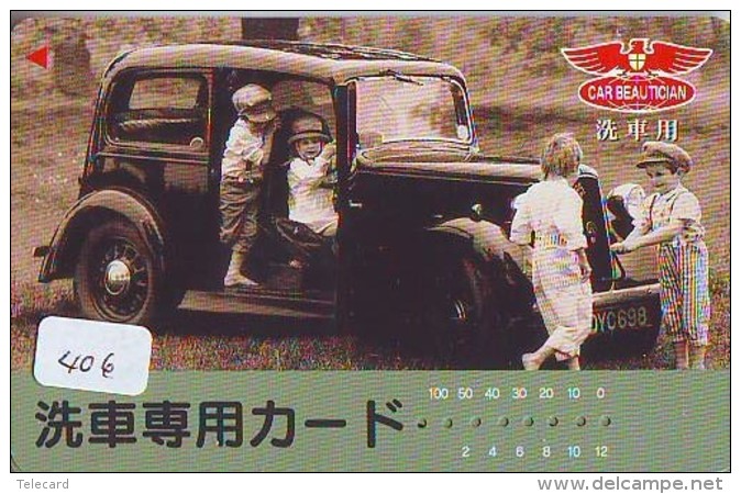 Télécarte JAPON * OLDTIMER * CAR BEAUTICIAN (406) Phonecard JAPAN * VOITURE * Auto * CAR * TELEFONKARTE * - Cars