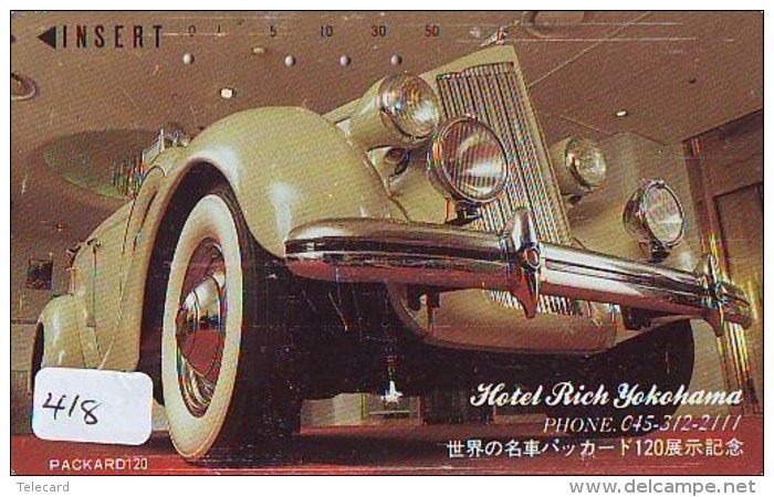 Télécarte JAPON * OLDTIMER * PACKARD  (418) Phonecard JAPAN * VOITURE * Auto * CAR * TELEFONKARTE * - Voitures