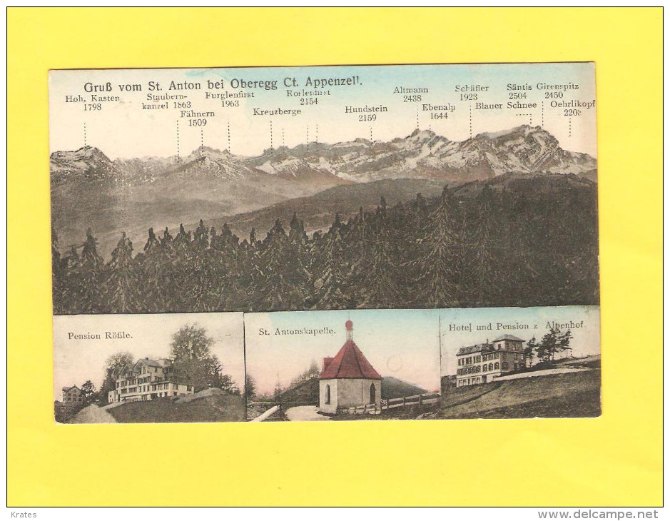 Postcard - Switzerland, St. Anton Bei Oberegg    (22034) - Oberegg